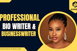 professional biography, about us section and real estate bio
