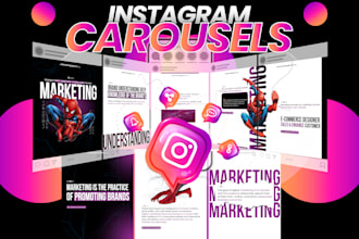 create attractive instagram,  and linkedin carousels designs