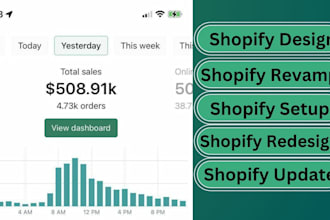 setup redesign design update shopify dropshipping store revamp shopify website