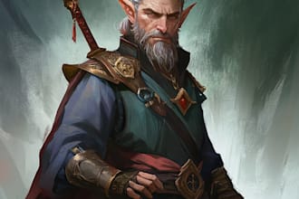 draw fantasy dnd illustration, monster character art