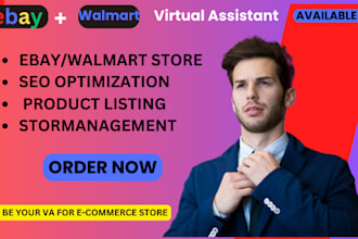 be your virtual assistant for walmart store and ebay 2 step dropshipping