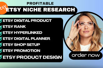 do etsy niche research, design etsy hyperlinked planner, etsy digital product