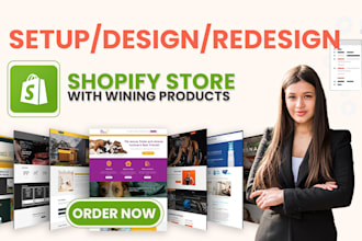 setup, redesign, clone shopify store with wining products
