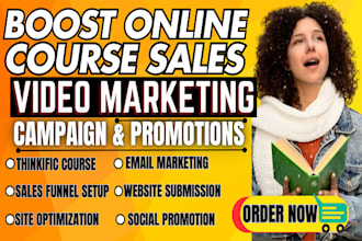 do udemy course promotion online course thinkific course kajabi course marketing