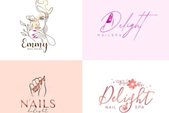 make nail salon makeup, hair, cosmetic, jewelry logo