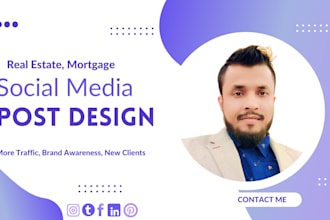 design professional real estate, mortgage social media post
