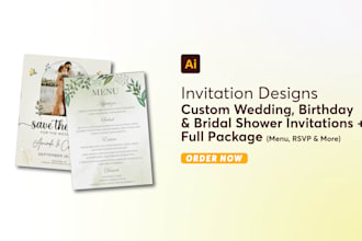 design custom wedding, birthday, baby shower, and party invitations