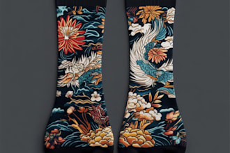 design custom and unique socks design