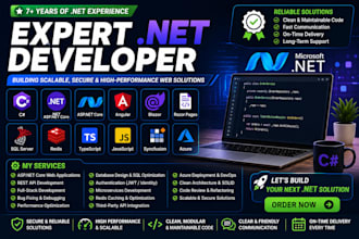 build, fix and maintain asp dotnet core and angular apps