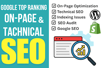 do on page and technical SEO for wordpress, shopify, wix, and squarespace