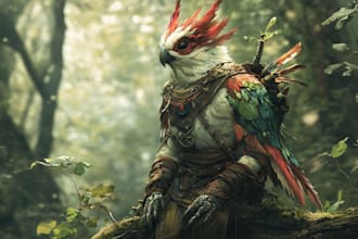 made a dnd character art and dnd illustration