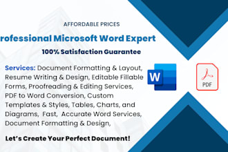 professionally edit, format, and beautify your ms word document