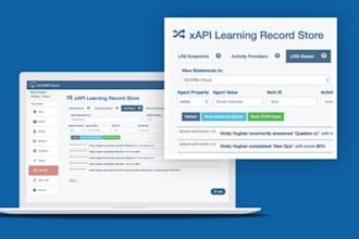 design scorm xapi complain elearning course and modules