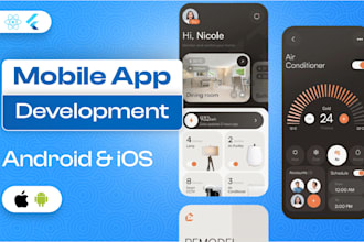 custom ios and android mobile app development flutter UI UX API integration