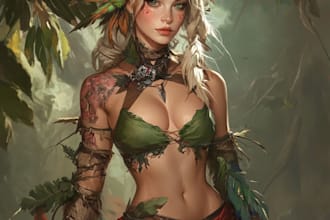 game character art ,2d game character art in unique style