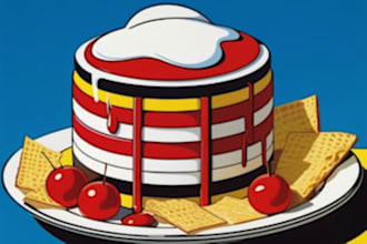 draw food pop art of your food