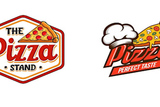 design food, pizza, bbq, cafe, coffee shop and restaurant logo
