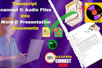 convert scanned files,audio to PPT,word documents