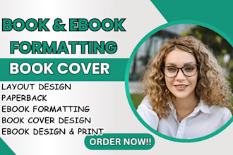 do book formatting for amazon kdp, layout design for paperback,book cover design