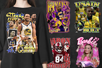make a modern bootleg t shirt or any graphics design