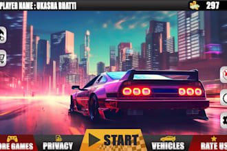 create mobile game ui, 2d game assets, and logo design