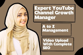 be youtube channel growth manager and promotion, certified SEO expert