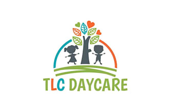 design childcare daycare school baby store and kids logo