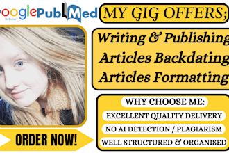 write and publish article in peer reviewed google scholar indexed journal