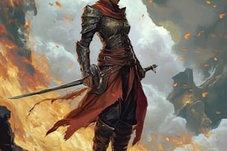 create dnd character or dnd party art illustration