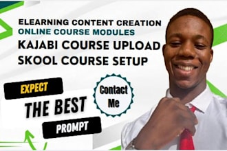 skool course content writer elearning content creation kajabi course upload ppt