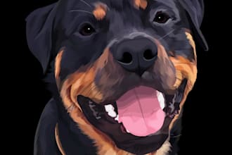 made vector art dogs and cats