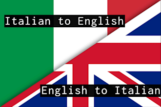 translate english to italian or italian to english
