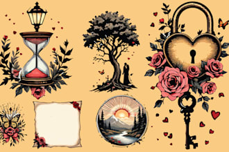 create custom logo old school traditional tattoo design