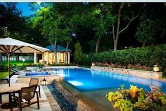 create your front yard, backyard, garden,swimming pool and landscape design