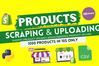 scrape and import products to your woocommerce and shopify store