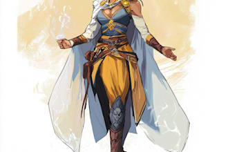draw a fantasy character art and dnd character party