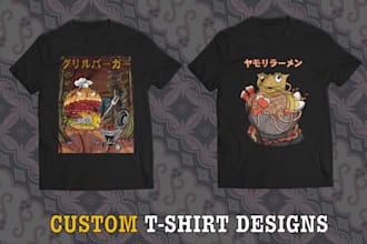 create illustrations, clothing design, logo, character design for you