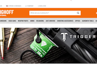 design seo optimized firearms website, ammunition,   gun accessories website