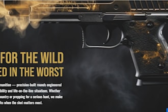 design firearms website gun website ammunition gun accessories shopify website