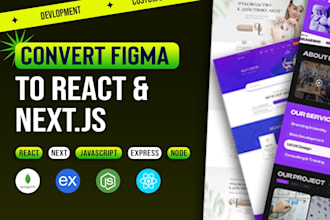 convert figma to react js or next js responsive react website