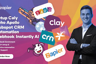 setup clay com zoho one apollo io hubspot CRM automation webhook instantly ai