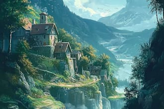 paint environment concept art and background