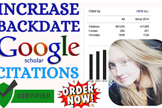 increase and backdate google scholar citations using researchgate and journals