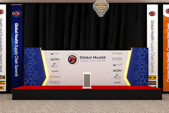 create realistic 3d stage designs for your unique events