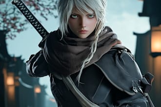 make a unique design fantasy style game art
