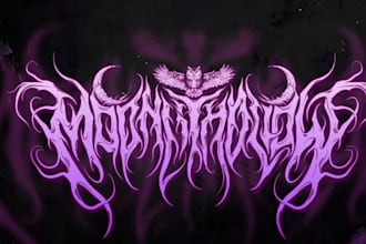 draw black, slam, or death metal logo for your band