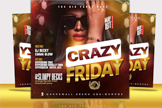do elegant party flyer, concert, or nightclub flyer