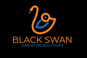 make clean black swan marketing solutions logo