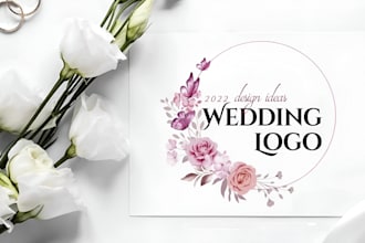 make a modern wedding monogram, photography, and signature logo