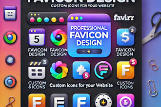 design a professional favicon icon for your website or brand